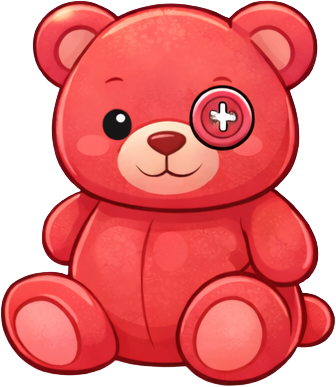 File:Plush teddy red button eye normal.png