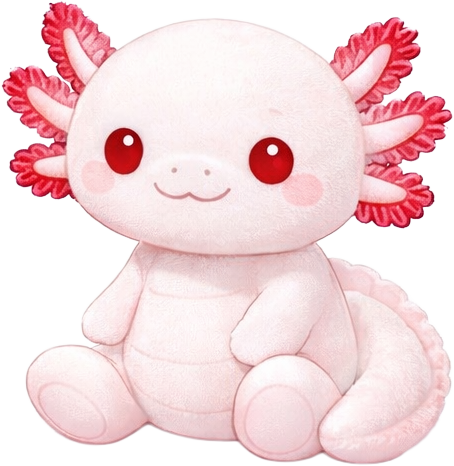 File:Plush albino axolotl normal.png