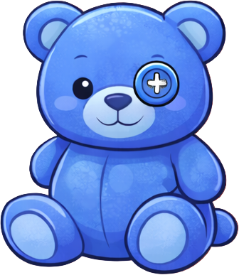 File:Plush teddy blue button eye normal.png