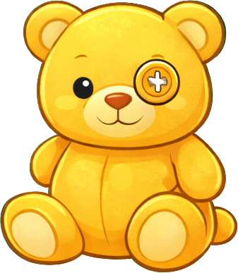 File:Plush teddy yellow button eye normal.png